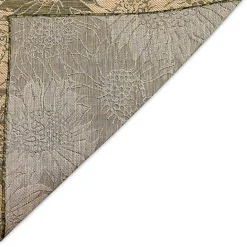 Sale Kirklands Home Green Floral Blooms Outdoor Area Rug, 4x7