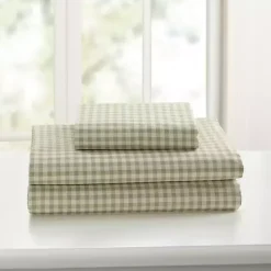 Kirklands Home Gingham 4-pc. Queen Sheet Set Green