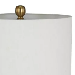 Hot Kirklands Home Green Glass Fiola Table Lamp White