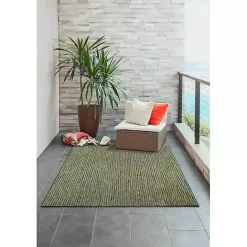 Kirklands Home Intertwined Santal Outdoor Area Rug, 6x9 Green