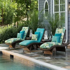 Best Kirklands Home Green Lagoon Outdoor Chaise Cushion