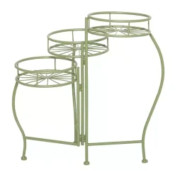 Sale Kirklands Home Metal Starburst 3-Tier Plant Stand Green