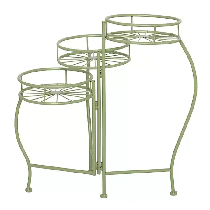 Sale Kirklands Home Metal Starburst 3-Tier Plant Stand Green