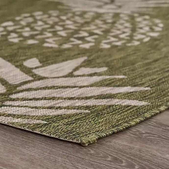 Outlet Kirklands Home Pineapple Indoor/Outdoor Area Rug, 5x7 Green