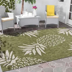 Outlet Kirklands Home Pineapple Indoor/Outdoor Area Rug, 5x7 Green