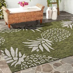 Outlet Kirklands Home Pineapple Indoor/Outdoor Area Rug, 5x7 Green
