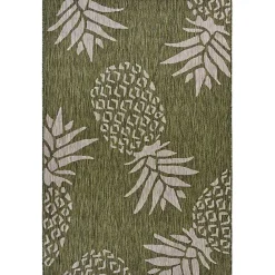 Sale Kirklands Home Green Pineapple Outdoor Area Rug, 7x9