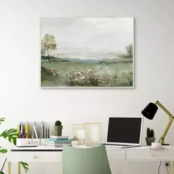 Hot Kirklands Home Green Prairie Field Framed Canvas Art Print