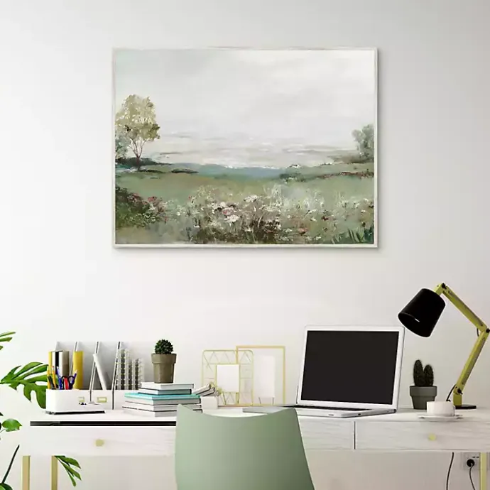 Hot Kirklands Home Green Prairie Field Framed Canvas Art Print