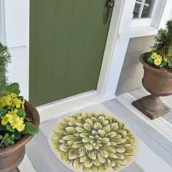 Outlet Kirklands Home Round Floral Bloom Indoor/Outdoor Rug, 3x3 Green