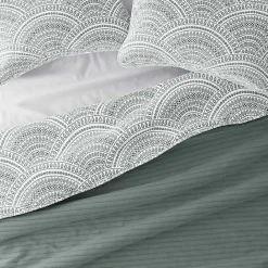 Sale Kirklands Home Green Scalloped Reversible 2-pc. Twin Quilt Set
