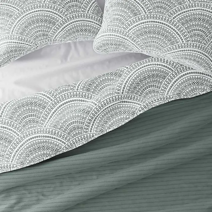 Sale Kirklands Home Green Scalloped Reversible 2-pc. Twin Quilt Set