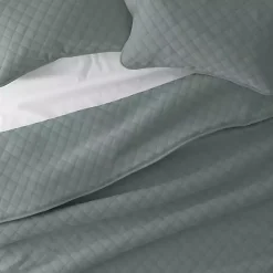 Hot Kirklands Home Stitched Diamond 3-pc. King Quilt Set Green