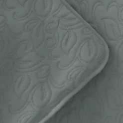 Outlet Kirklands Home Stitched Floral 3-pc. King Quilt Set Green