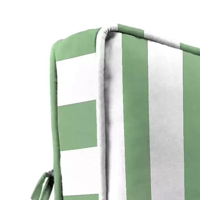 Hot Kirklands Home Green Striped Outdoor Deep Seat Cushion