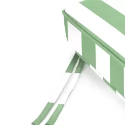 Hot Kirklands Home Green Striped Outdoor Settee Cushion