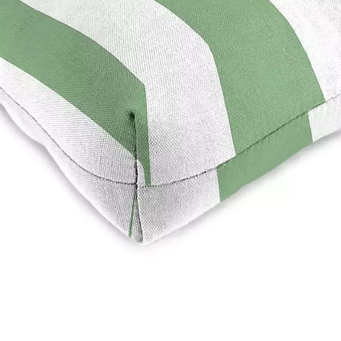 New Kirklands Home Stripes Outdoor Chair Cushions, Set of 2 Green