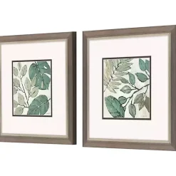 Best Kirklands Home Green Summer Leaves Framed Art Prints, Set of 2
