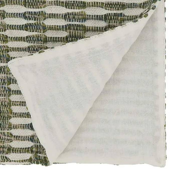 Discount Kirklands Home Green Tea Woven Stripe Table Runner, 54 in.
