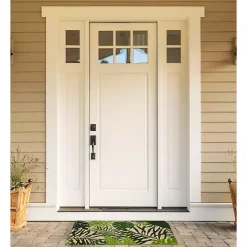 Kirklands Home Tropical Fronds Doormat Green