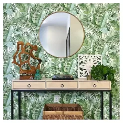 Discount Kirklands Home Tropical Leaves Peel & Stick Wallpaper Green