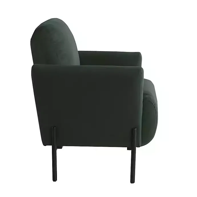 Kirklands Home Velvet Upholstered Knox Accent Chair Green