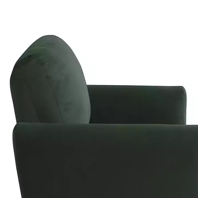 Kirklands Home Velvet Upholstered Knox Accent Chair Green