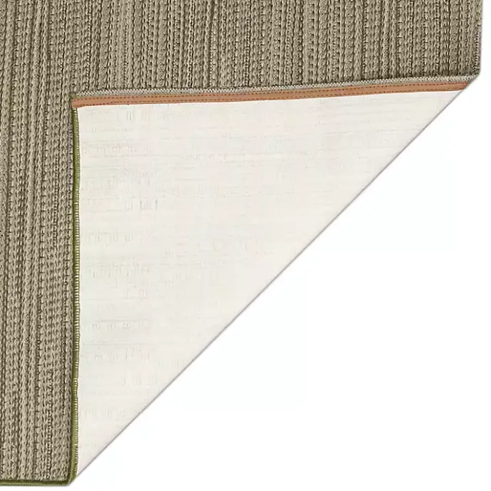 Kirklands Home Woven Lines Indoor/Outdoor Accent Rug, 2x2 Green