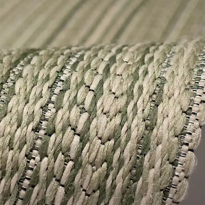 Kirklands Home Woven Lines Indoor/Outdoor Accent Rug, 2x2 Green