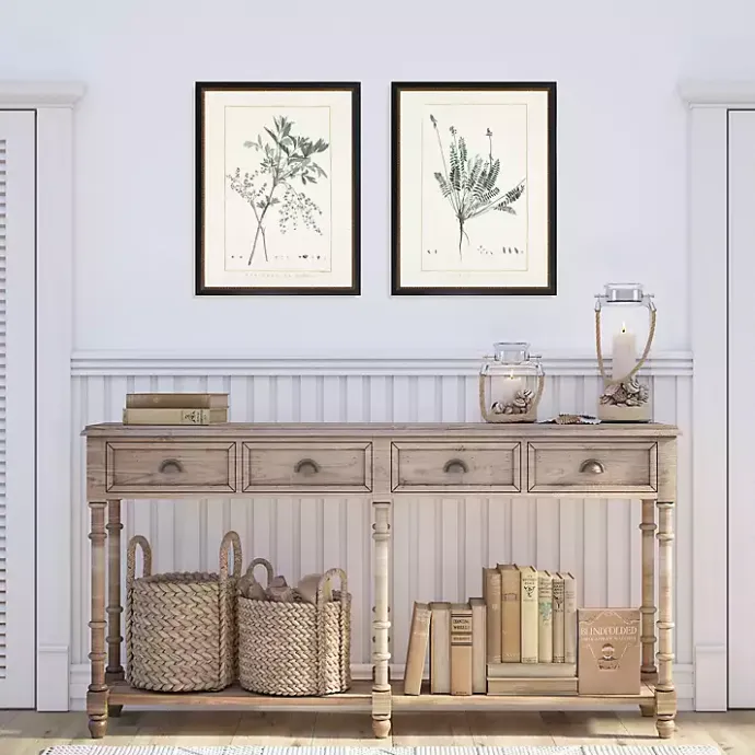 New Kirklands Home Greenery I Framed Art Prints, Set of 2 Ivory