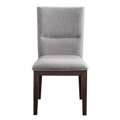 Kirklands Home Greige and Walnut Dining Chairs, Set of 2