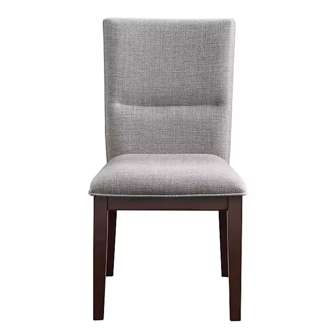 Kirklands Home Greige and Walnut Dining Chairs, Set of 2