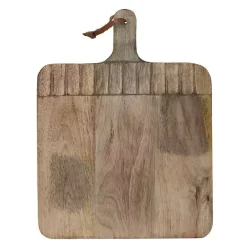 Discount Kirklands Home Grooves Hand Carved Mango Wood Cutting Board Brown