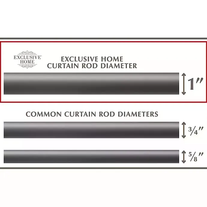 Kirklands Home Gunmetal Adjustable Torch Curtain Rod, 120 in. Gray
