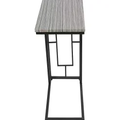Sale Kirklands Home Gunmetal Black Geometric Metal C-Table Brown