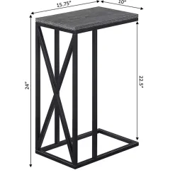 New Kirklands Home Gunmetal Tucson C-Table Gray