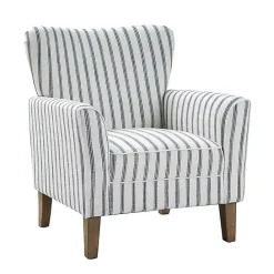 Hot Kirklands Home Gustaf Navy Striped Armchair