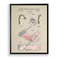 Hot Kirklands Home Hair Rollers Patent Framed Art Print