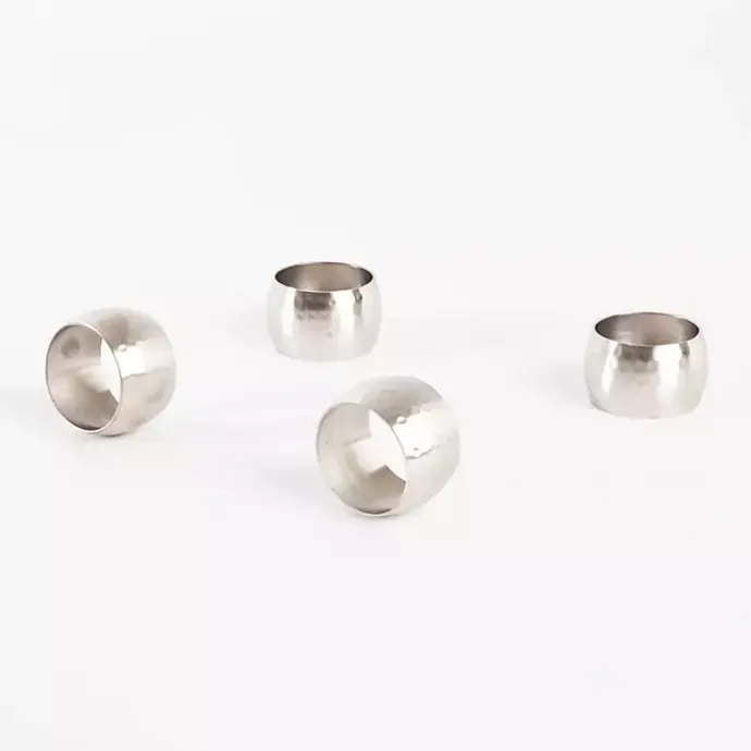Sale Kirklands Home Hammered Brass Napkin Rings, Set of 4