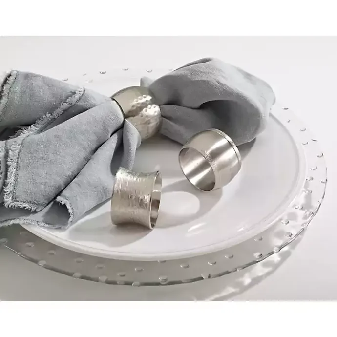 Sale Kirklands Home Hammered Brass Napkin Rings, Set of 4