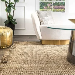 Online Kirklands Home Hand Woven Chunky Loop Jute Caspar Runner Tan