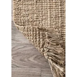 Kirklands Home Hand Woven Chunky Loop Natural Jute Area Rug, 7x9 Tan