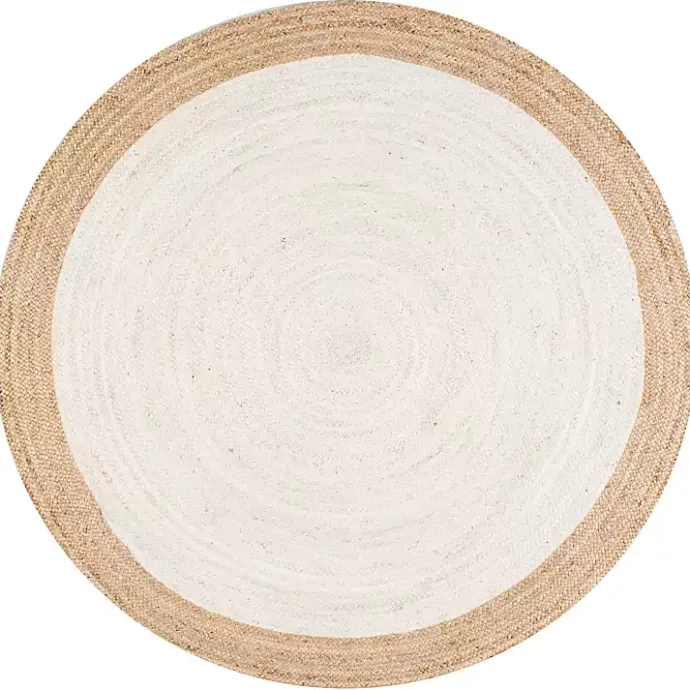 Kirklands Home Hand Woven Jute Eugene Round Area Rug, 6 ft.