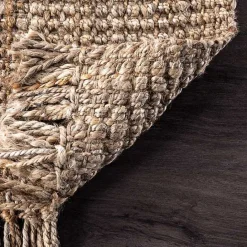 New Kirklands Home Hand Woven Looped Natural Jute Area Rug, 12x15