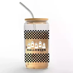 Best Kirklands Home Happy Halloween Ghosts Checkered Halloween Tumbler
