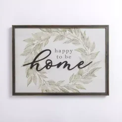 Clearance Kirklands Home Happy to Be Home Wreath Wall Plaque