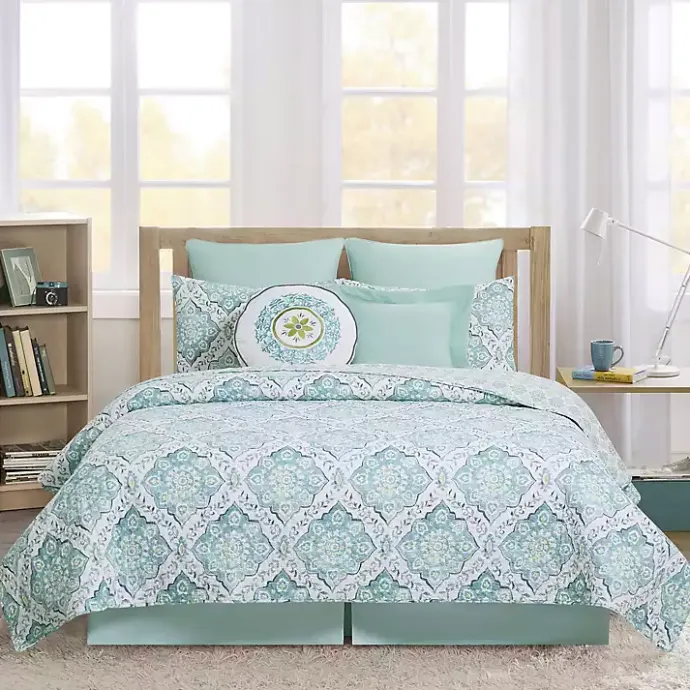 Outlet Kirklands Home Harlen Mosaic 3-pc. King Quilt Set Blue
