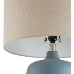 Clearance Kirklands Home Harmonie Blue Ceramic Table Lamp Tan