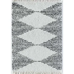 Hot Kirklands Home Heath Black and White Moon Area Rug, 8x10