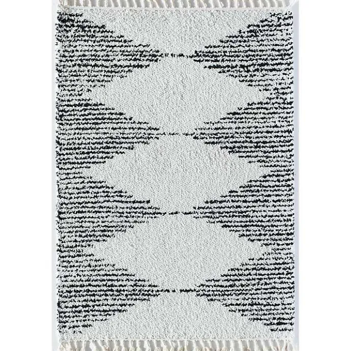 Hot Kirklands Home Heath Black and White Moon Area Rug, 8x10